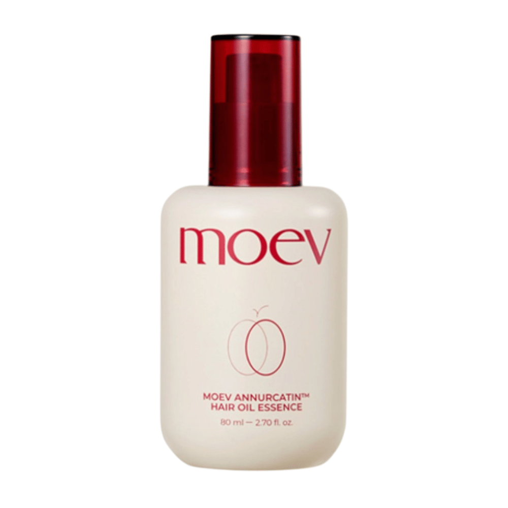 MOEV Annurcatin Hair Oil Essence 80ml – lightweight hair oil with biotin and Annurca apple that strengthens, moisturizes, and gives hair natural shine without weighing it down.