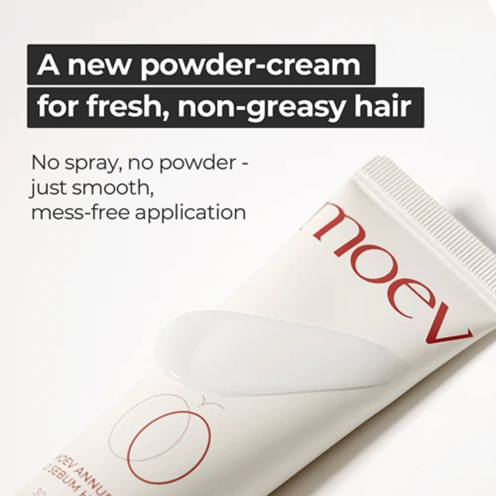 5. MOEV Annurcatin No Sebum Hair Cream – innovative hair cream with a powder finish for less greasy hair and smooth application
