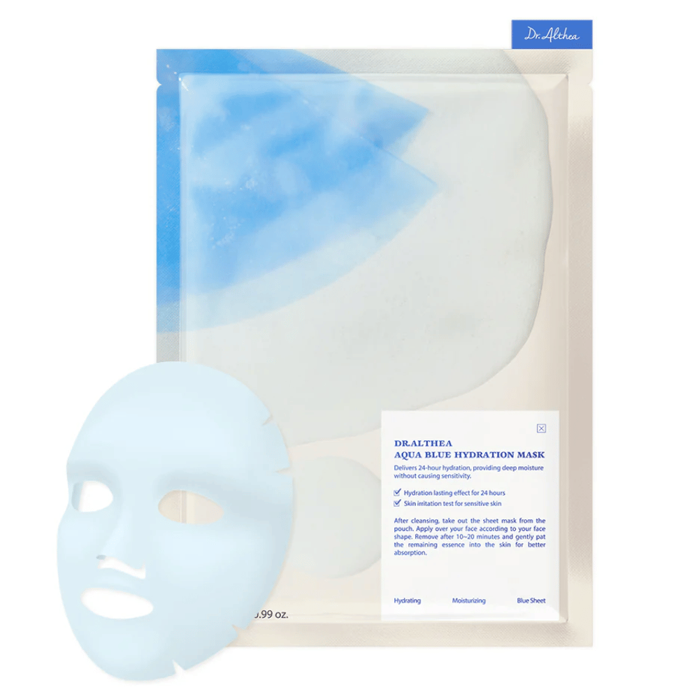 Dr. Althea Aqua Blue Hydration Mask
Provides 24-hour deep hydration without irritating the skin. Perfect for sensitive skin. The mask contains azulene which soothes and intensely hydrates.
