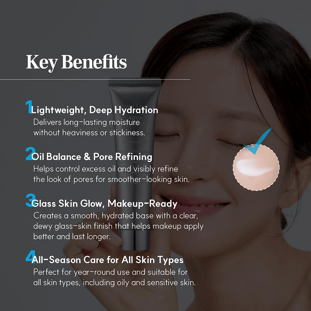S.NATURE Aqua Squalane Moisturizing Cream provides deep hydration, strengthens the skin barrier, and suits all skin types, even sensitive skin.