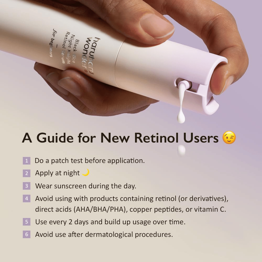 Haruharu Wonder Black Rice Night Knight Retinol Serum – guide for new retinol users