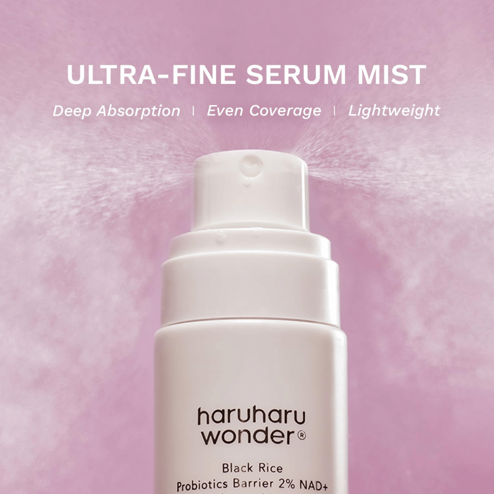 Haruharu Wonder Black Rice Probiotics Barrier 2% NAD+ Serum Mist – ultra-fine hydrating serum mist