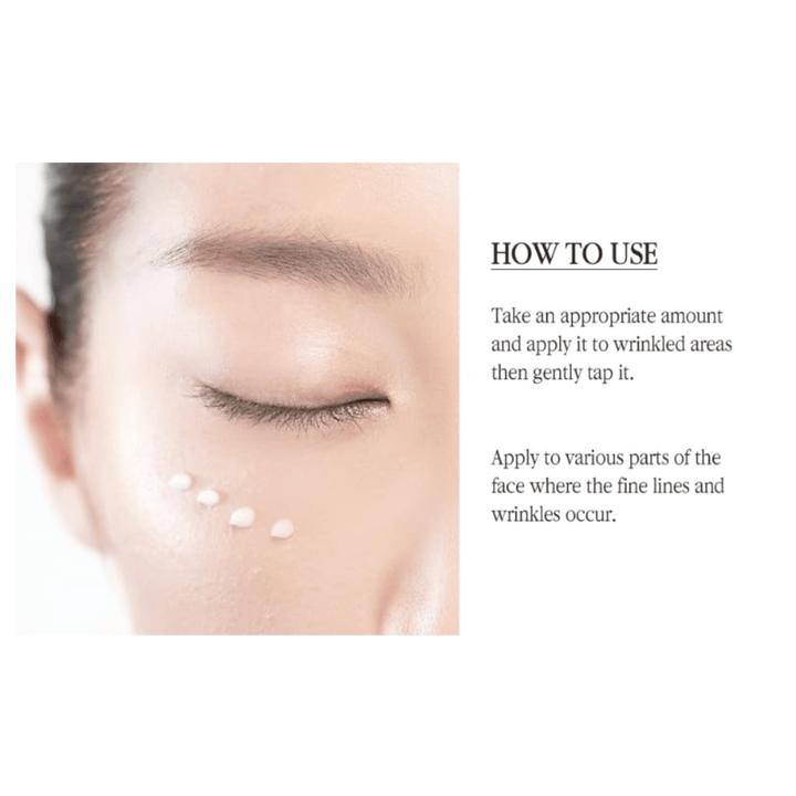 Pyunkang Yul Black Tea Time Reverse Eye Cream is gently applied around the eyes to care for fine lines and give the skin a smoother appearance.