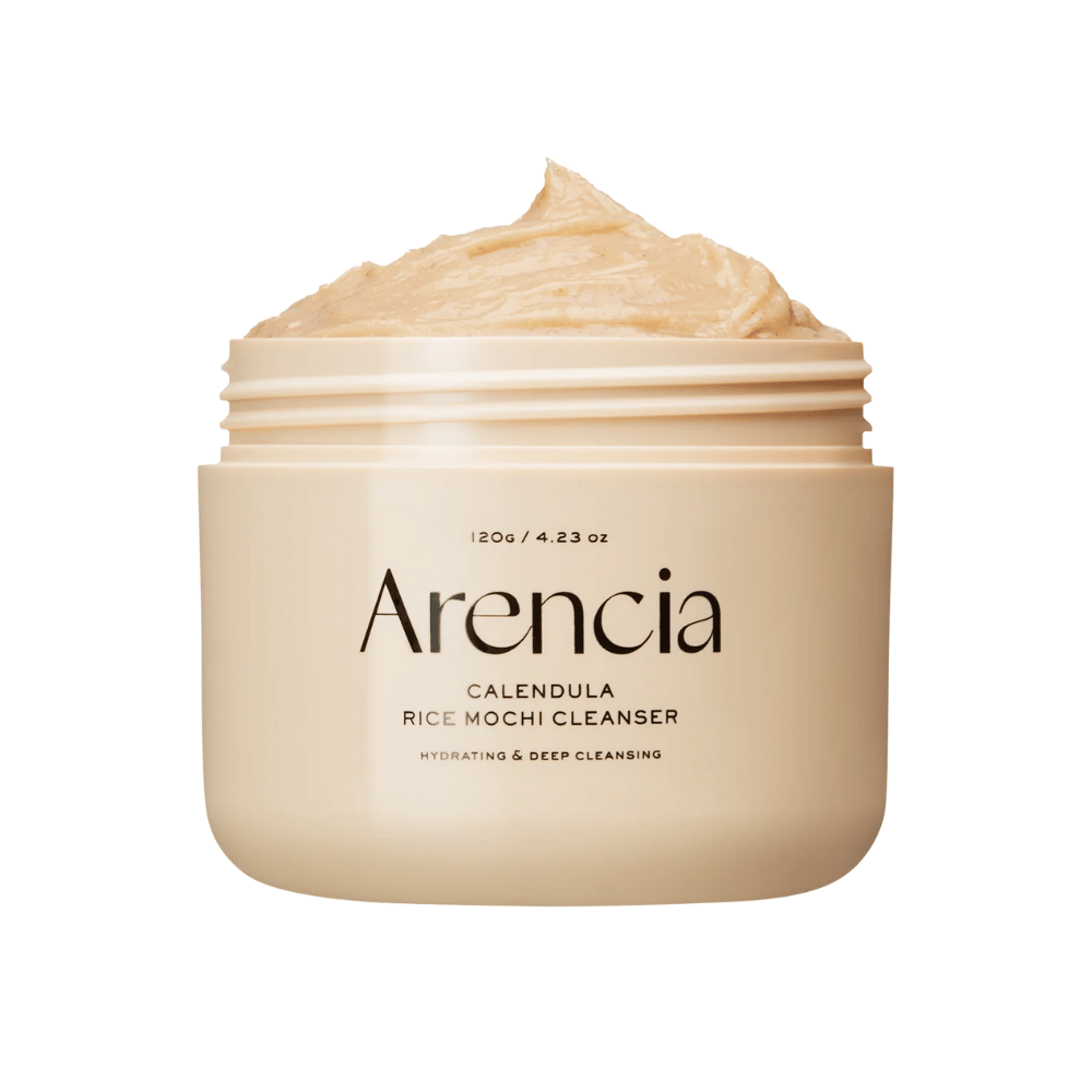 Arencia Calendula Rice Mochi Cleanser 120 g – a moisturizing and deep-cleansing Korean facial cleanser with calendula and rice that soothes the skin and provides a natural glow.