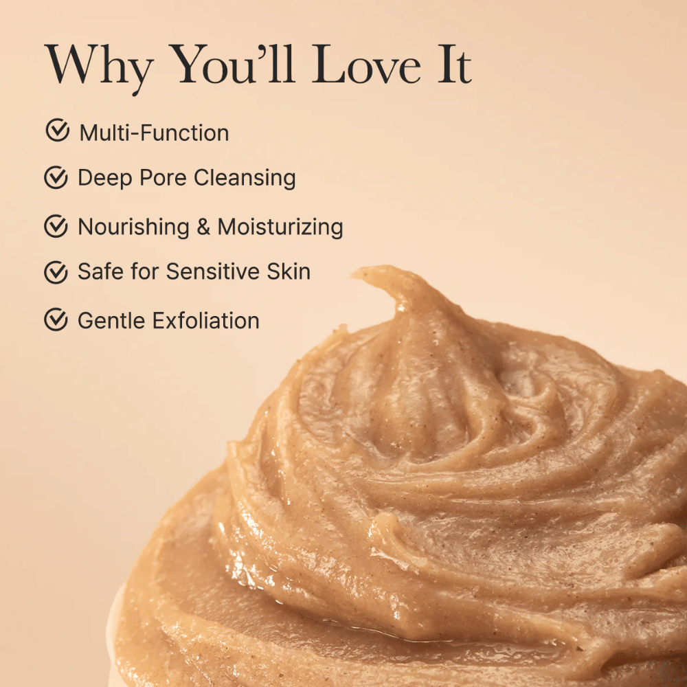 Arencia Calendula Rice Mochi Cleanser – multifunctional cleanser that deep cleans pores, moisturizes, and is safe for sensitive skin.