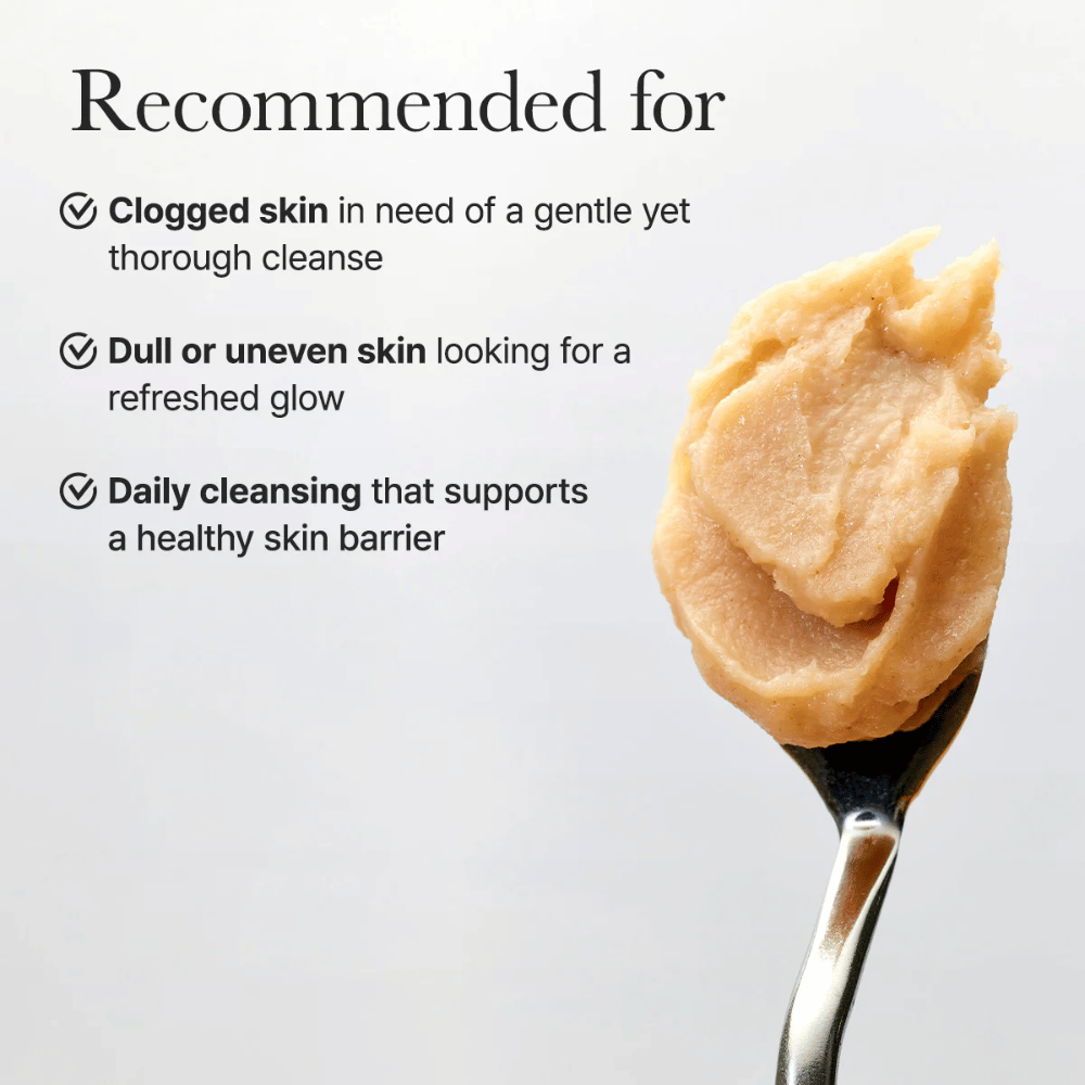 Arencia Calendula Rice Mochi Cleanser is recommended for clogged, tired, or uneven skin that needs gentle but effective cleansing.