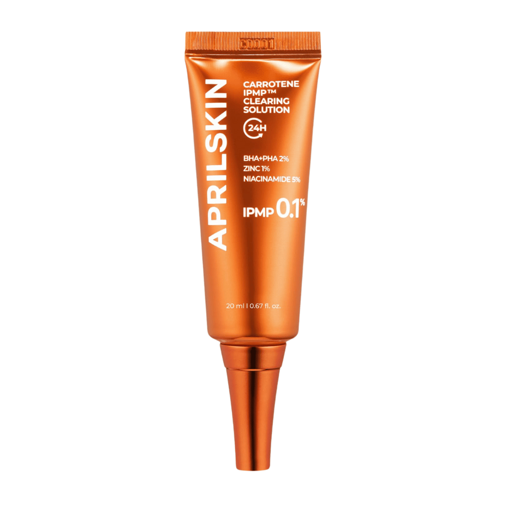 APRILSKIN Carrotene IPMP Clearing Solution 20 ml, Korean spot treatment for acne, blackheads and inflammation with BHA, PHA, zinc and niacinamide