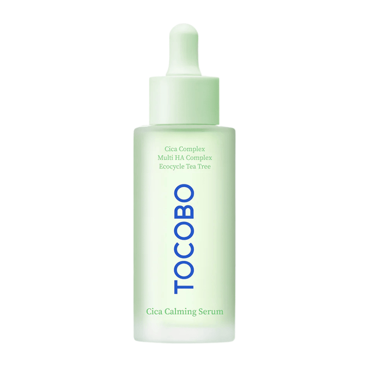 Product image of TOCOBO Cica Calming Serum, vegan Korean face serum with cica complex and hyaluronic acid for calm, hydrated, and balanced skin.