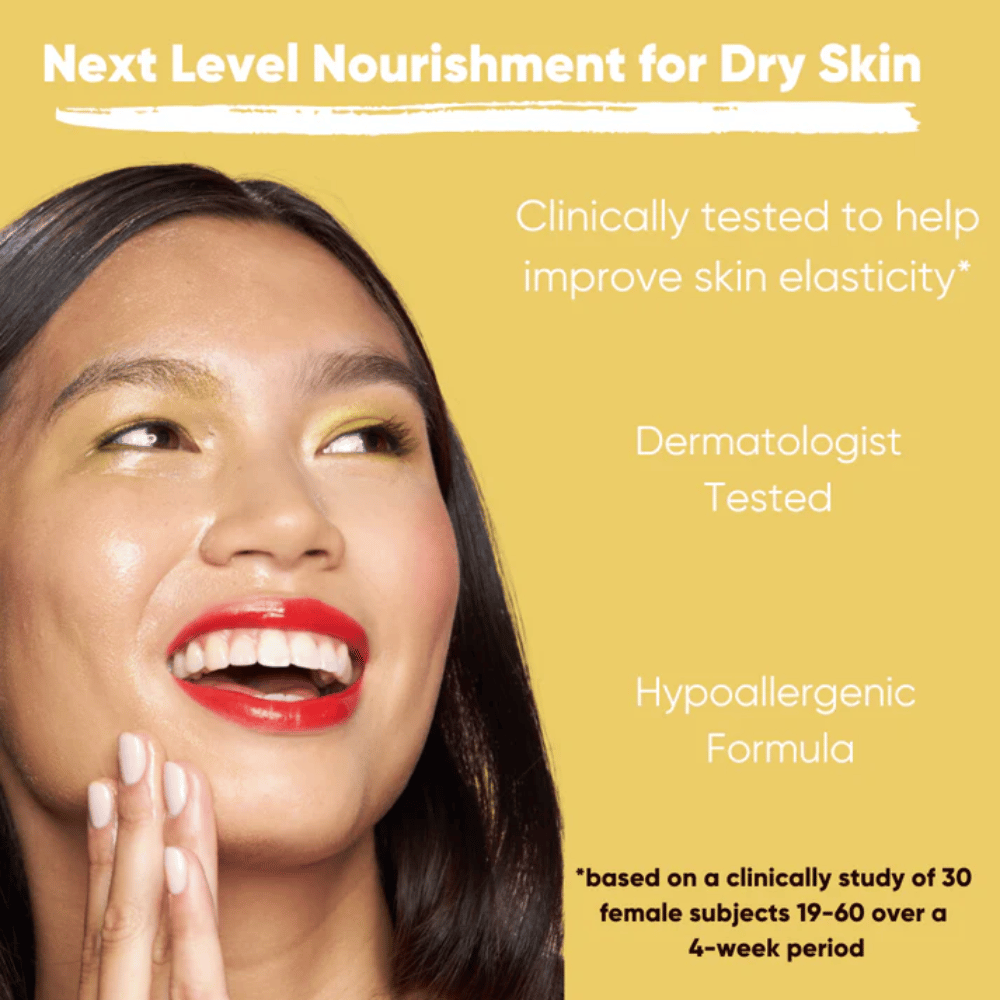 Model with radiant skin showing the effect of Clean It Zero Ginseng-Glow Cleansing Balm, dermatologically tested and hypoallergenic formula that nourishes and improves skin elasticity for dry skin.