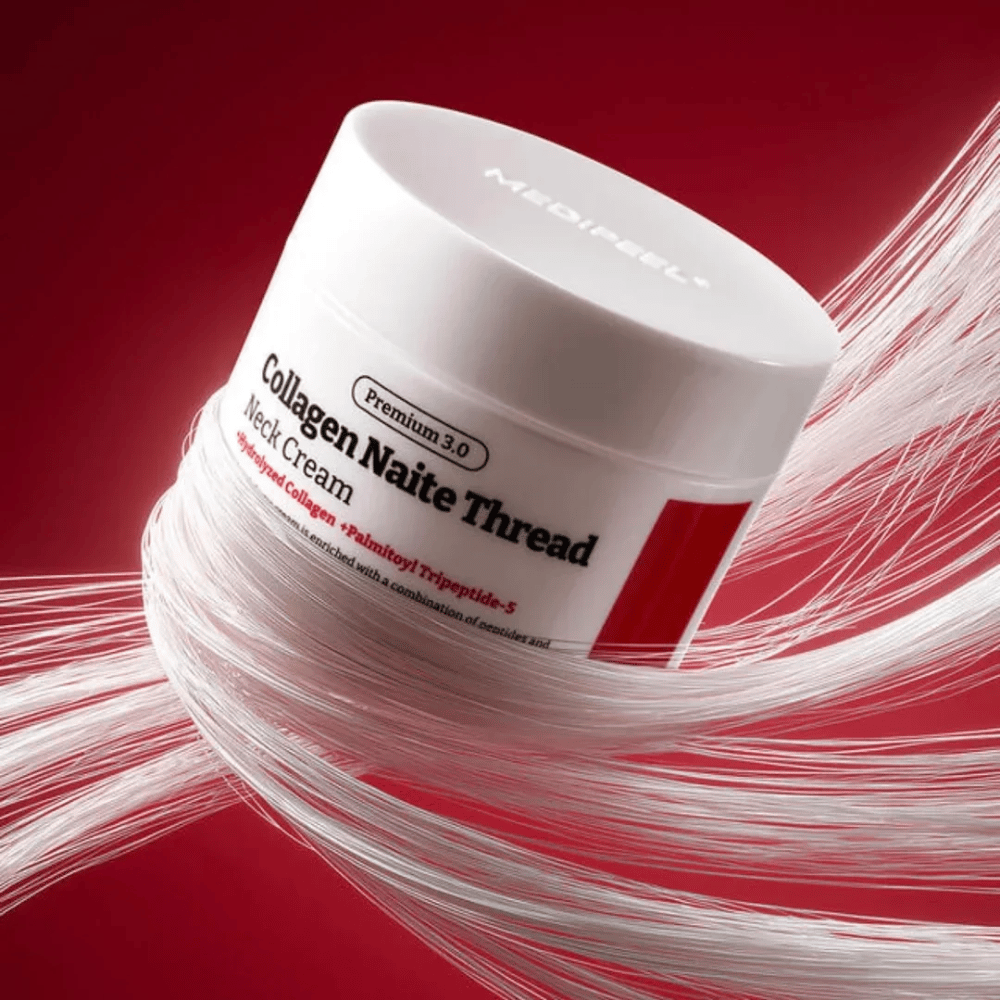 MEDIPEEL Collagen Naite Thread Neck Cream Premium 3.0 – Firming neck cream with hydrolyzed collagen and peptides that improve skin elasticity and reduce visible lines on the neck and décolletage.