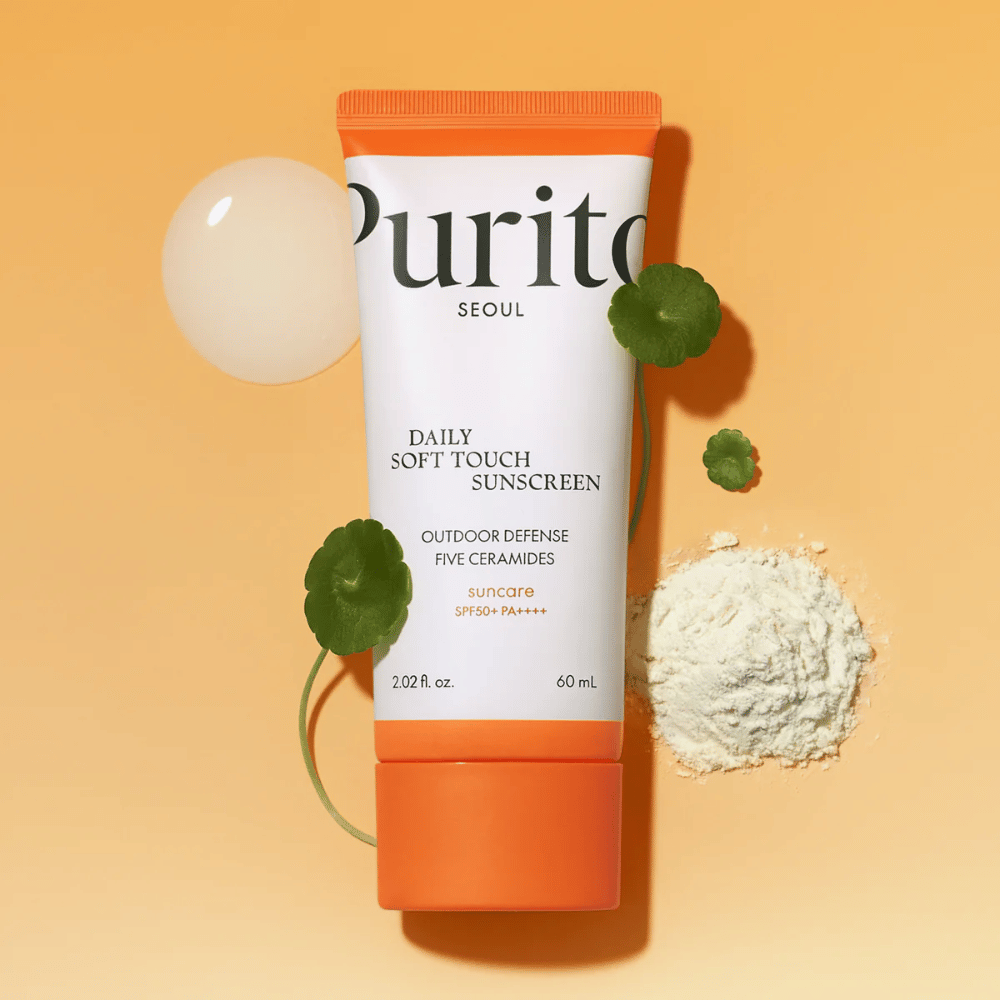 Purito Daily Soft Touch Sunscreen is a sunscreen with SPF50+ PA++++ that effectively protects the skin against UV rays. Contains five ceramides to strengthen the skin barrier and Centella Asiatica for a soothing effect. Light formula that absorbs quickly without feeling sticky. Suitable for all skin types, even sensitive skin. Vegan and cruelty-free.