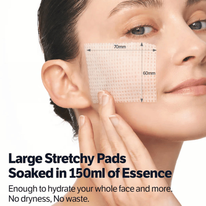 Facial pads with retinol and collagen that are applied along the jawline for a firming effect and improved skin elasticity
