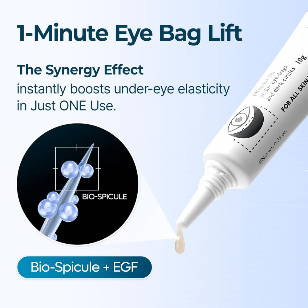 Dr.Melaxin Eye cream that provides rapid tightening of under-eye bags and improves the skin's texture and radiance after the first use