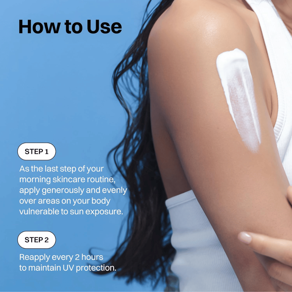 Beauty of Joseon Hydra Shield Body Sun Lotion SPF50+ applied to the arm