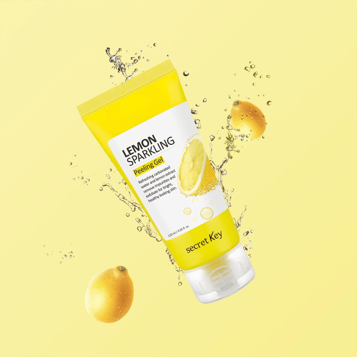 Secret Key Lemon Sparkling Peeling Gel – uppfriskande peelinggel med citronextrakt som exfolierar, ljusar upp och ger huden lyster.