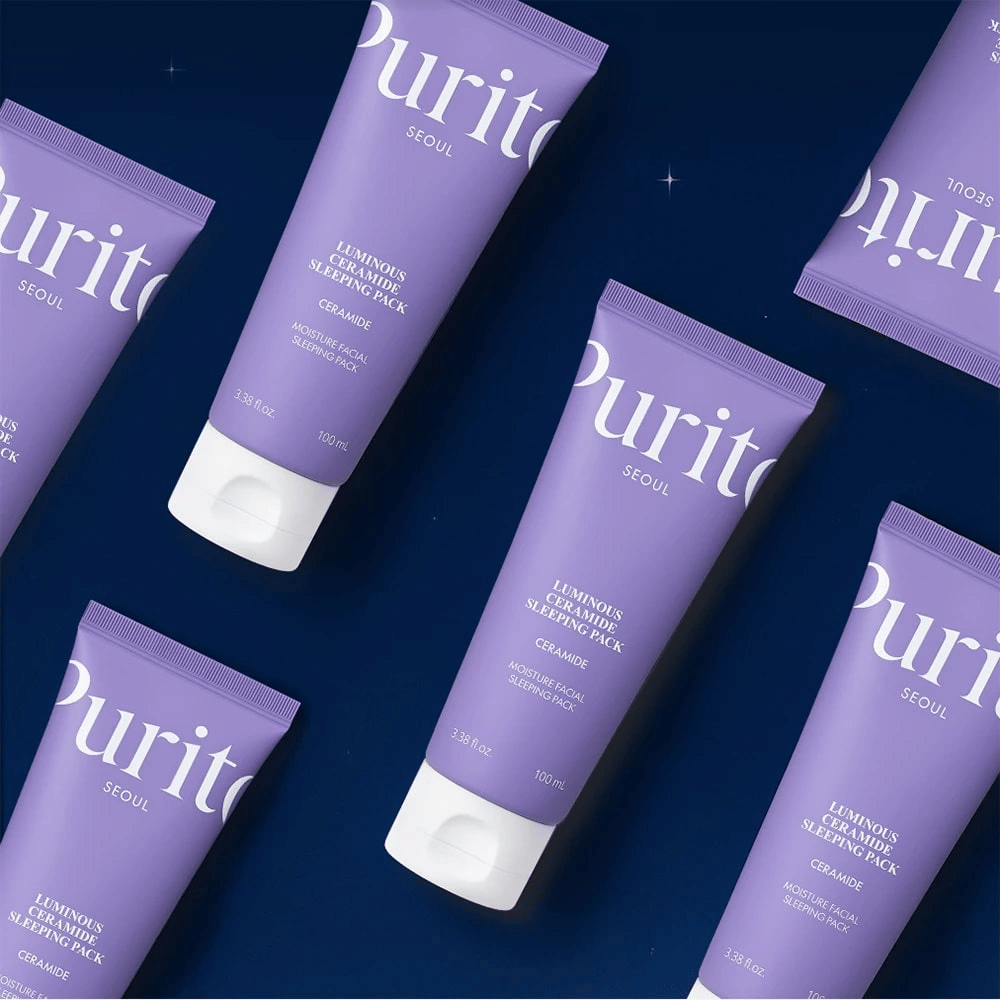 Purito SEOUL Luminous Ceramide Sleeping Pack – moisturizing night mask with ceramides that strengthens the skin barrier and adds radiance