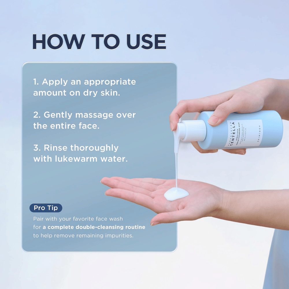 SKIN1004 Madagascar Centella Hyalu-Cica Gentle Cleansing Milk – how to use the cleansing milk