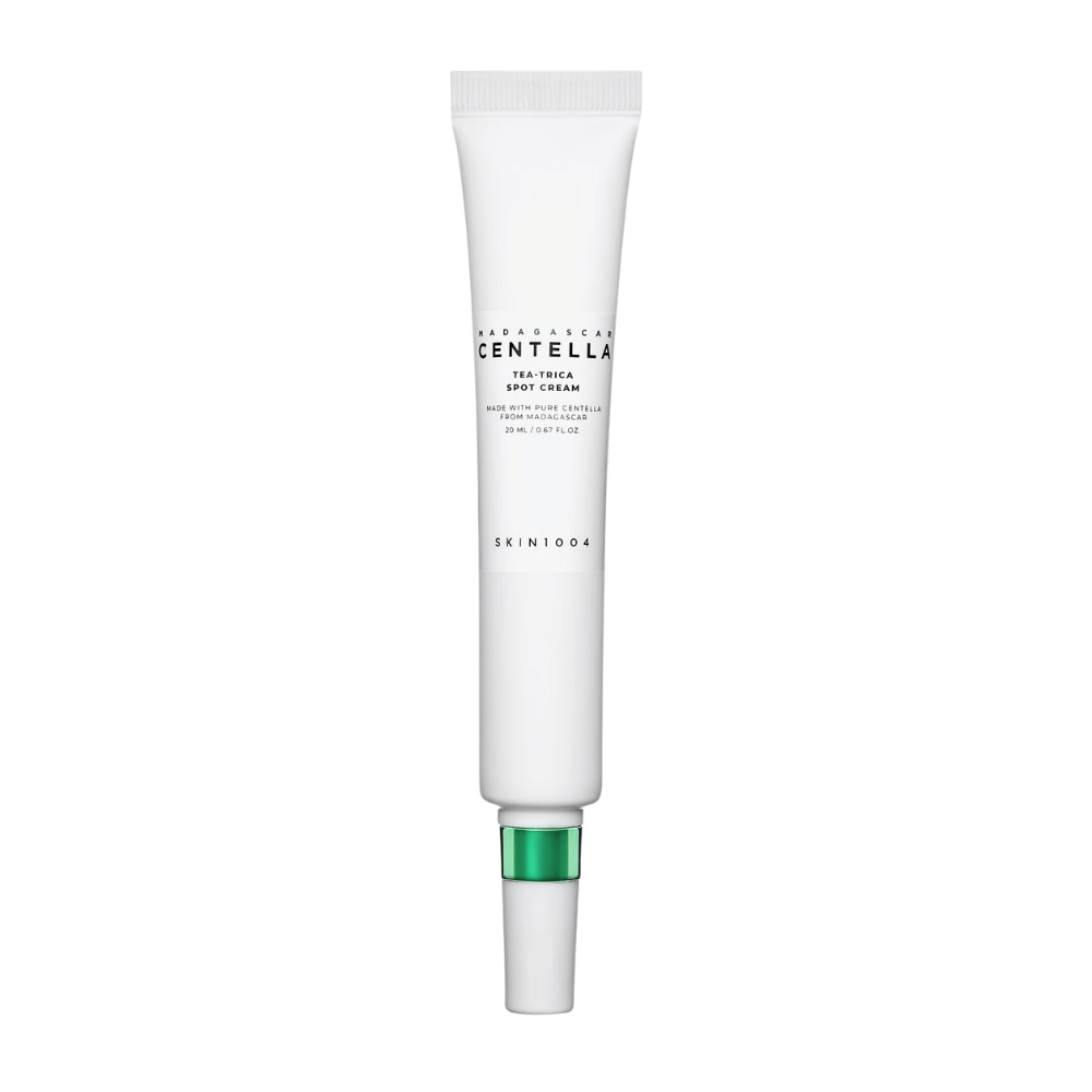 SKIN1004 Madagascar Centella Tea-Trica Spot Cream 20 ml – Korean spot treatment with centella and tea tree for acne, redness, and impure skin.