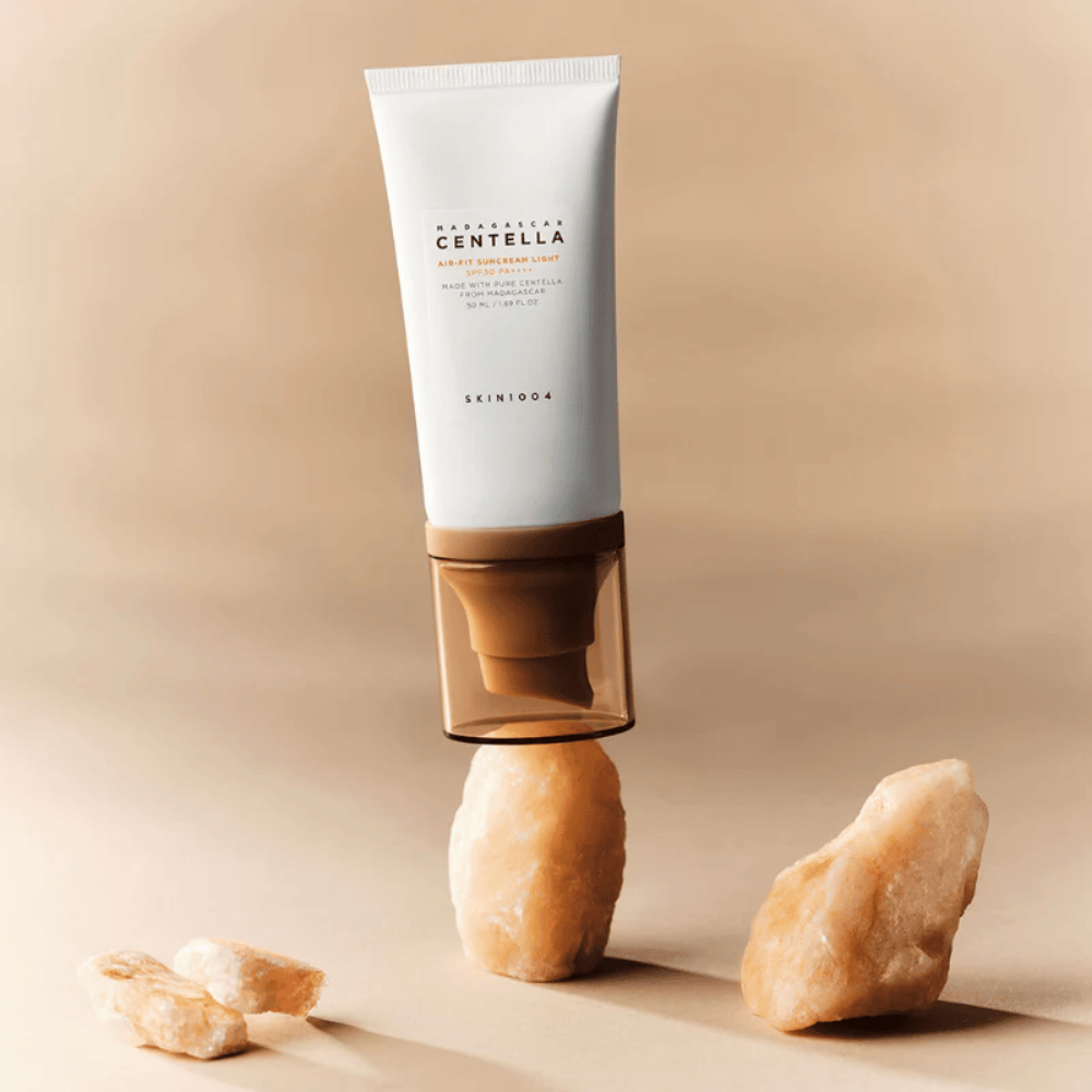 SKIN1004 Madagascar Centella Air-Fit Suncream Light – Korean sunscreen with a light formula that absorbs quickly and helps to soothe the skin with centella asiatica.