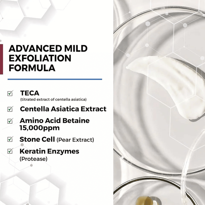 Centellian24 Madeca Amino Acid Cleansing Foam ingredients – mild exfoliating formula with TECA, Centella Asiatica extract, amino acids, and keratin enzymes that help to gently cleanse the skin and remove dead skin cells.