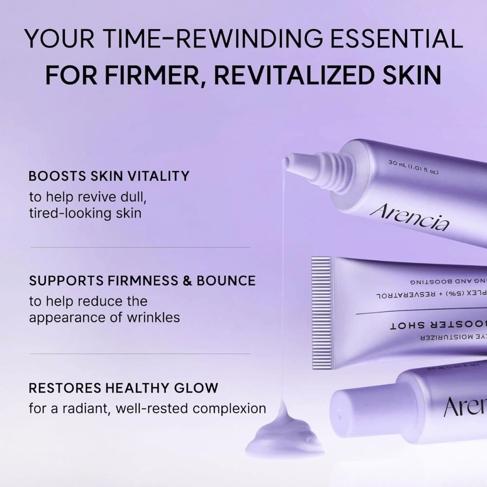 Arencia NAD+ Booster Shot – Korean face cream for tired and dull skin with a focus on firmness, elasticity, and radiance.