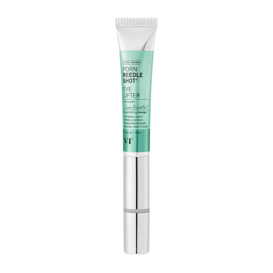 VT Reedle Shot Eye Lifter with PDRN, niacinamide and ceramides that strengthen the skin barrier and provide radiance as well as firmness around the eyes