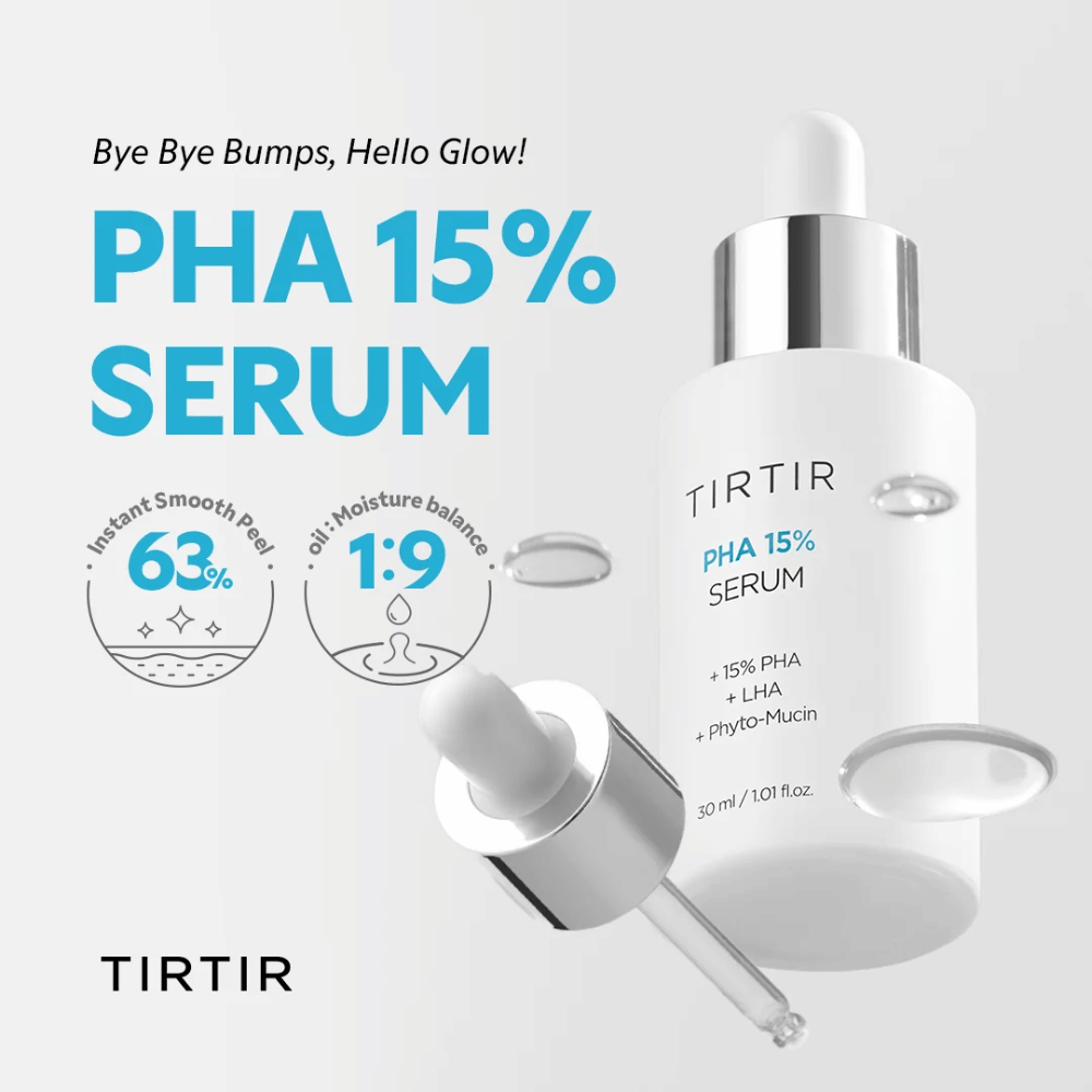 TIRTIR PHA 15% Serum 30 ml – exfoliating serum with 15% PHA and LHA