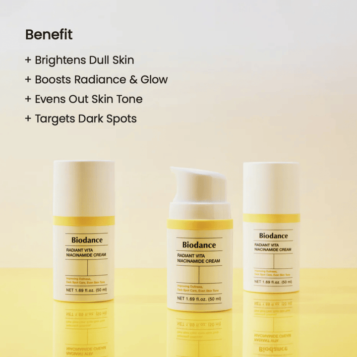 Biodance Radiant Vita Niacinamide Cream trio – face cream for radiance and pigmentation
