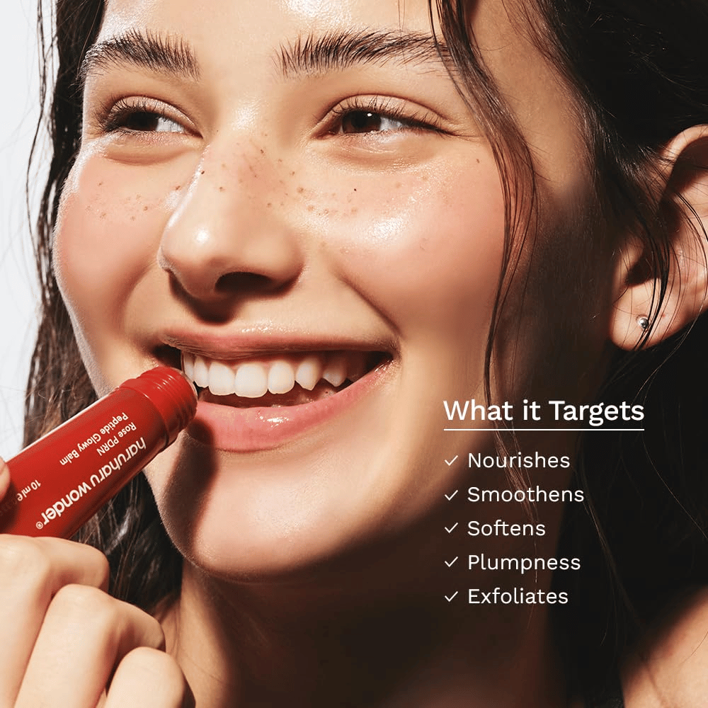 Haruharu Wonder Rose PDRN Peptide Glowy Balm – caring lip balm that moisturizes, softens, and gives a fuller feel