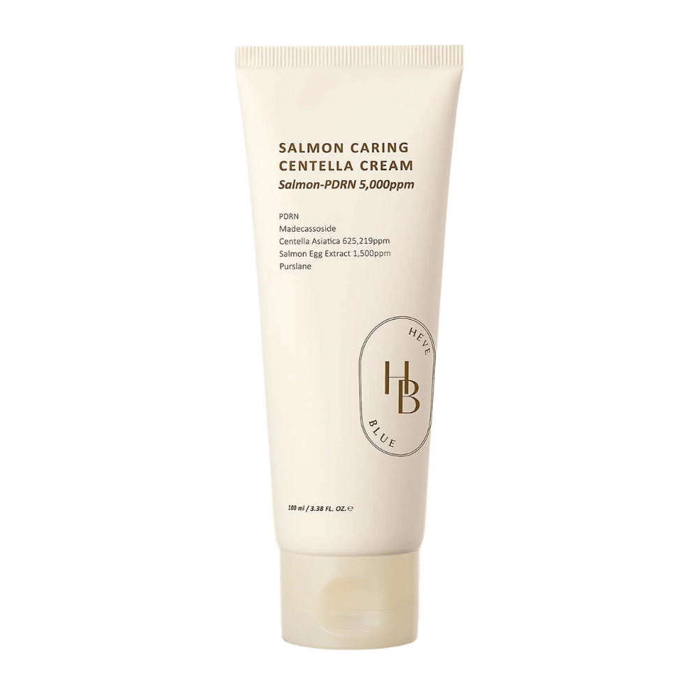 Salmon Caring Centella Cream with Salmon-PDRN 5,000ppm and Centella Asiatica – soothing and strengthening face cream for dry and sensitive skin.
