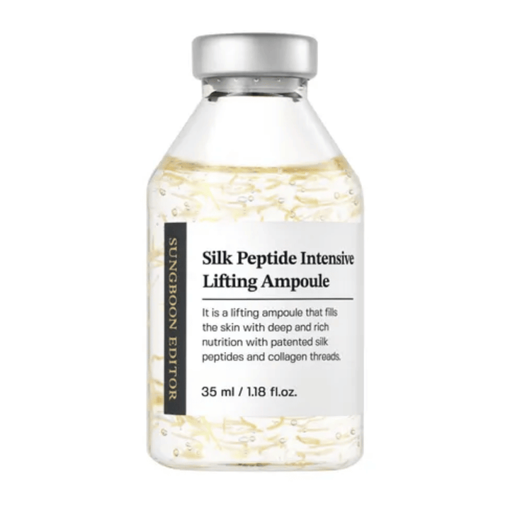 SUNGBOON EDITOR Silk Peptide Intensive Lifting Ampoule 35 ml facial serum with collagen and peptides for anti-aging, firmer skin, and improved skin texture.