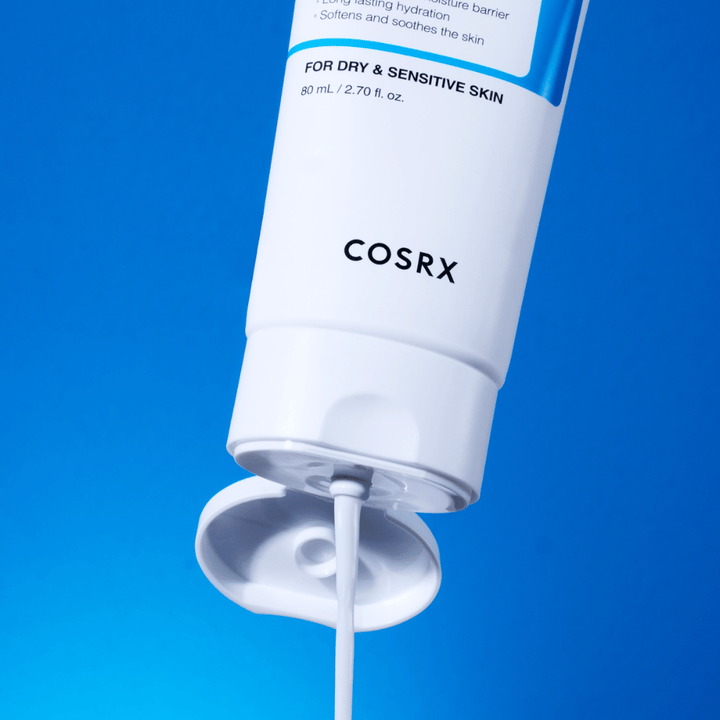 COSRX The Ceramide Skin Barrier Moisturizer with cream texture – barrier-strengthening face cream that provides long-lasting hydration and soothes sensitive skin.