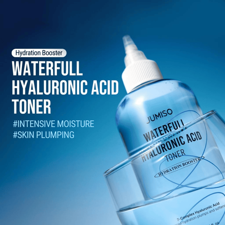 Jumiso Waterfull Hyaluronic Acid Toner – Korean moisturizing toner for intensive hydration and plumped skin with a light, non-sticky feel