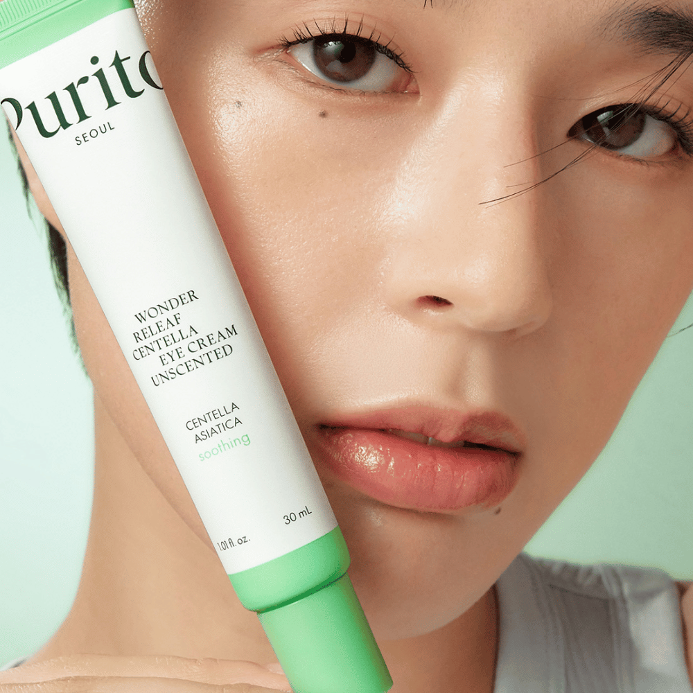 Purito Wonder Releaf Centella Eye Cream Unscented is a nourishing eye cream containing soothing Centella Asiatica. Perfect for sensitive skin, this fragrance-free cream reduces irritation and intensely hydrates while reducing fine lines and dark circles.