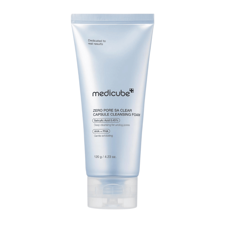 Medicube Zero Pore SA Clear Capsule Cleansing Foam 120 g – mild yet effective cleansing with salicylic acid, AHA, and PHA for clearer skin.