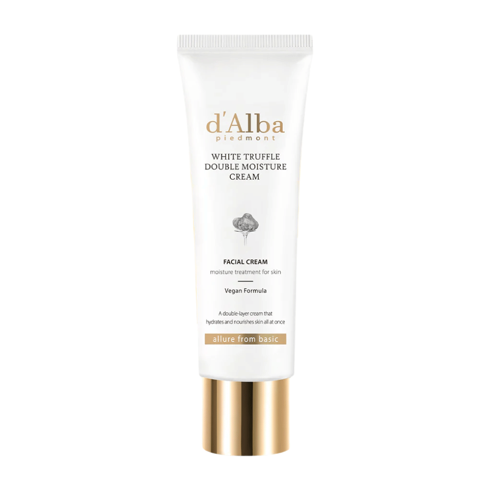 d'Alba White Truffle Double Moisture Cream is a facial cream with a vegan formula, specially developed to provide deep hydration and nourishment to the skin. The dual formula offers long-lasting moisture and supports the skin's natural balance for radiant skin.