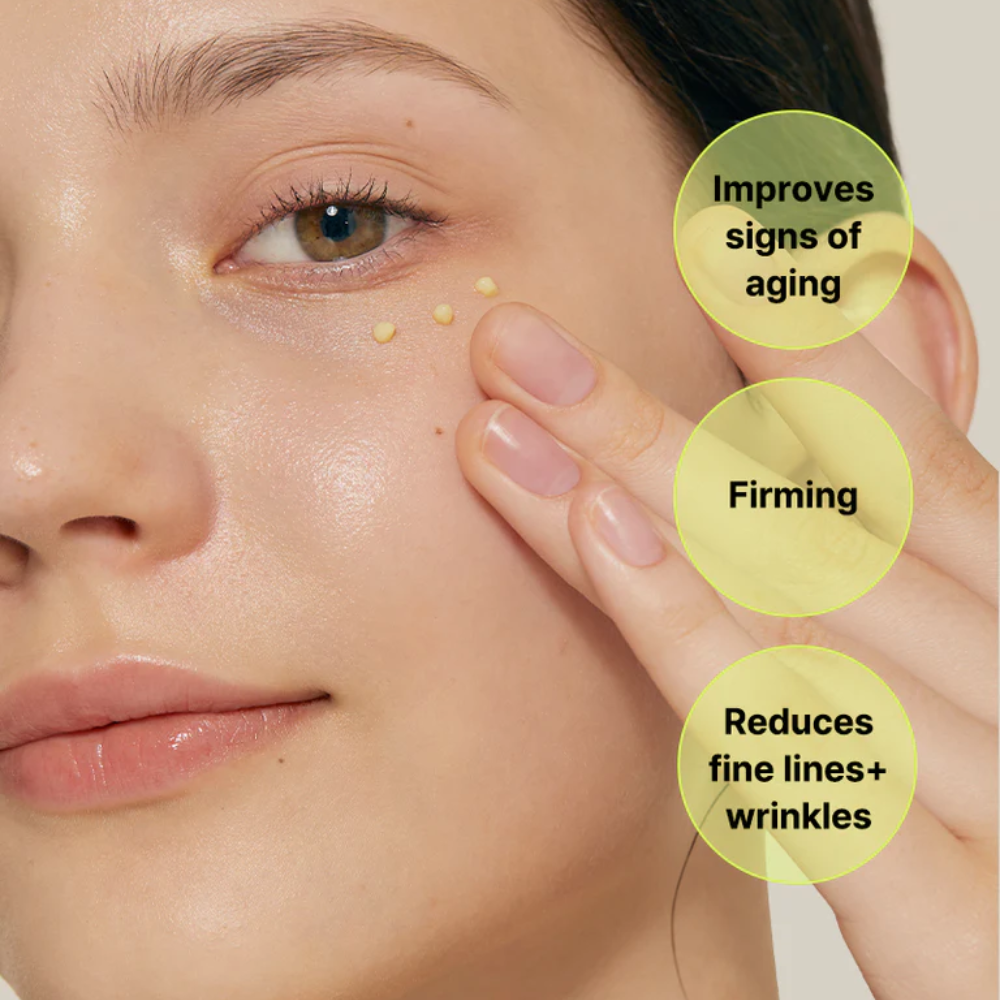 A woman's face with visible wrinkles, indicating signs of aging and reduced elasticity, using COSRX Retinol 0.1 Cream 20ml.